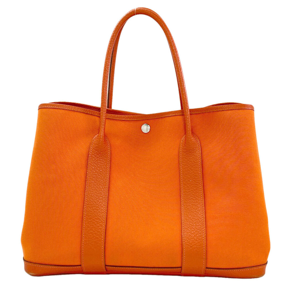 Hermes Garden Party PM Tote Bag with Silver Hardware, Toile Officier, Women's